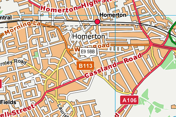 E9 5BB map - OS VectorMap District (Ordnance Survey) E9 5BB map - OS VectorMap District (Ordnance Survey)