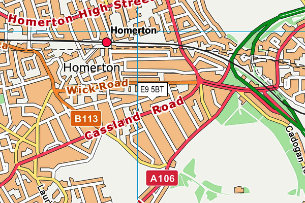 E9 5BT map - OS VectorMap District (Ordnance Survey) E9 5BT map - OS VectorMap District (Ordnance Survey)