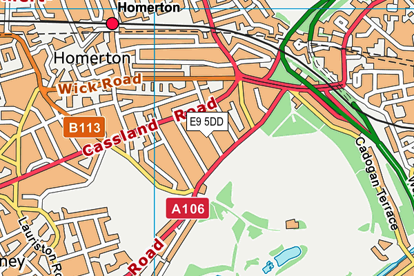 E9 5DD map - OS VectorMap District (Ordnance Survey) E9 5DD map - OS VectorMap District (Ordnance Survey)