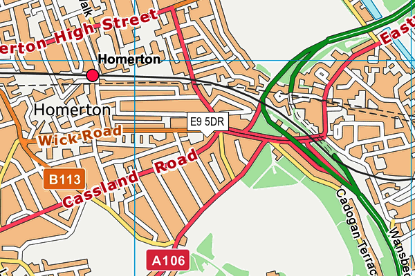 E9 5DR map - OS VectorMap District (Ordnance Survey) E9 5DR map - OS VectorMap District (Ordnance Survey)