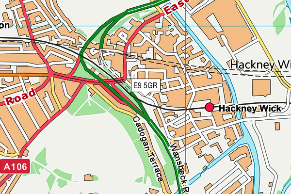 E9 5GR map - OS VectorMap District (Ordnance Survey)