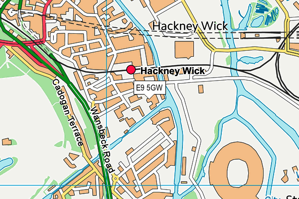 E9 5GW map - OS VectorMap District (Ordnance Survey) E9 5GW map - OS VectorMap District (Ordnance Survey)
