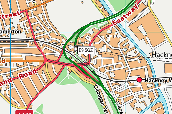 E9 5GZ map - OS VectorMap District (Ordnance Survey) E9 5GZ map - OS VectorMap District (Ordnance Survey)