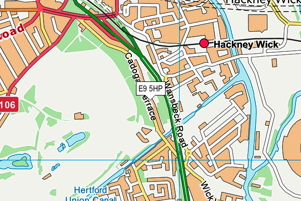 E9 5HP map - OS VectorMap District (Ordnance Survey)