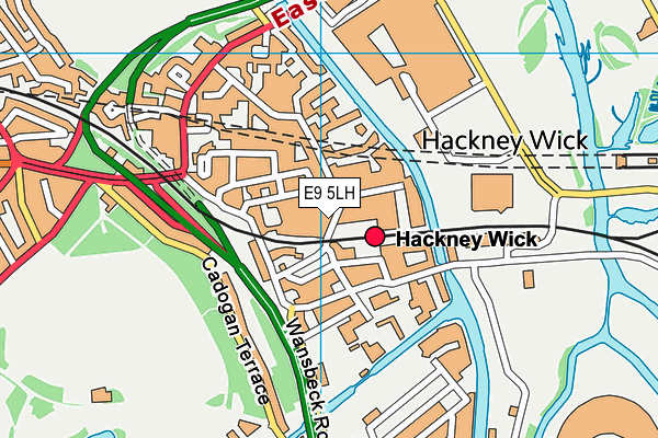 E9 5LH map - OS VectorMap District (Ordnance Survey)