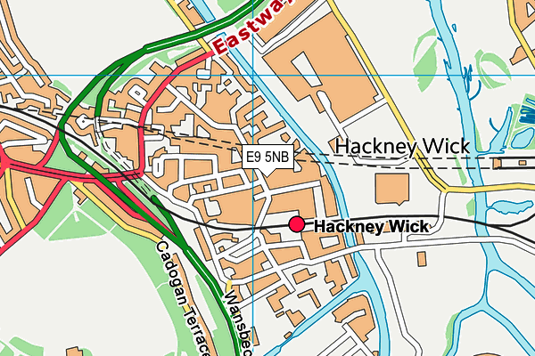 E9 5NB map - OS VectorMap District (Ordnance Survey)