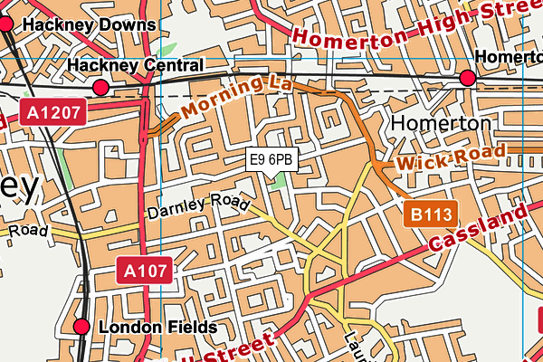 E9 6PB map - OS VectorMap District (Ordnance Survey) E9 6PB map - OS VectorMap District (Ordnance Survey)