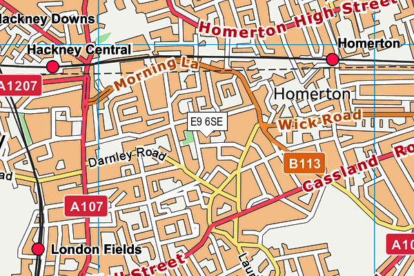 E9 6SE map - OS VectorMap District (Ordnance Survey) E9 6SE map - OS VectorMap District (Ordnance Survey)