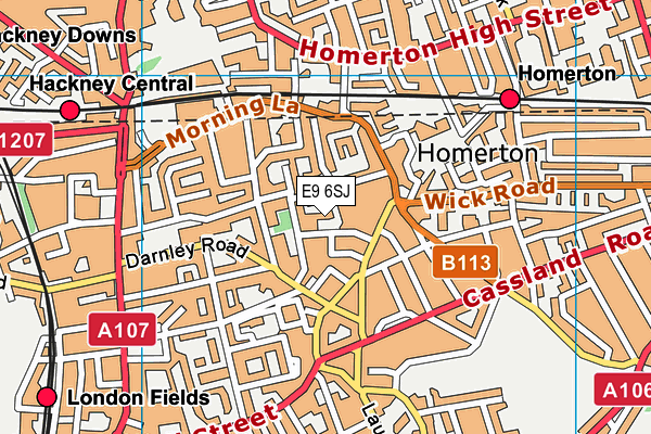 E9 6SJ map - OS VectorMap District (Ordnance Survey) E9 6SJ map - OS VectorMap District (Ordnance Survey)