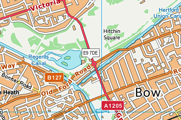 E9 7DE map - OS VectorMap District (Ordnance Survey) E9 7DE map - OS VectorMap District (Ordnance Survey)