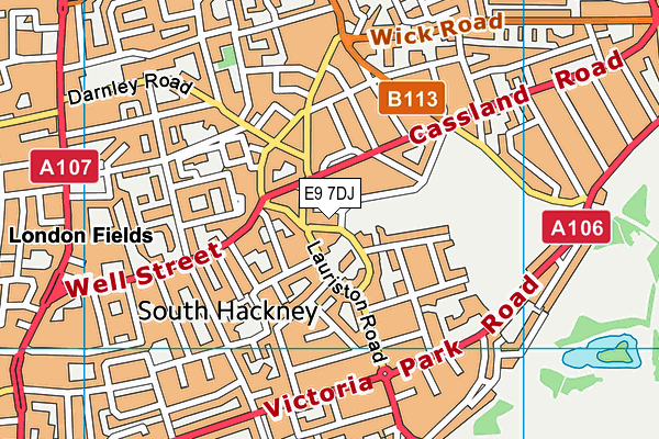 E9 7DJ map - OS VectorMap District (Ordnance Survey) E9 7DJ map - OS VectorMap District (Ordnance Survey)