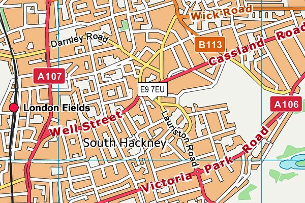 E9 7EU map - OS VectorMap District (Ordnance Survey) E9 7EU map - OS VectorMap District (Ordnance Survey)