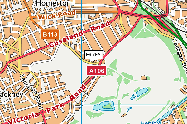 E9 7FA map - OS VectorMap District (Ordnance Survey) E9 7FA map - OS VectorMap District (Ordnance Survey)