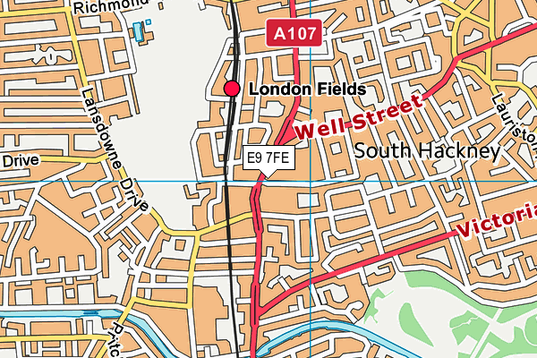 E9 7FE map - OS VectorMap District (Ordnance Survey) E9 7FE map - OS VectorMap District (Ordnance Survey)