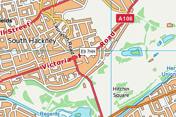 E9 7HH map - OS VectorMap District (Ordnance Survey)