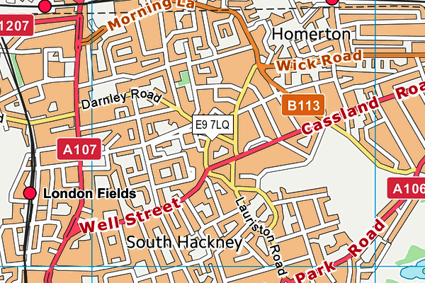 E9 7LQ map - OS VectorMap District (Ordnance Survey) E9 7LQ map - OS VectorMap District (Ordnance Survey)