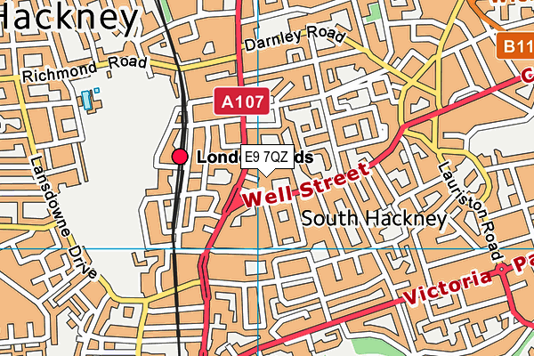 E9 7QZ map - OS VectorMap District (Ordnance Survey) E9 7QZ map - OS VectorMap District (Ordnance Survey)