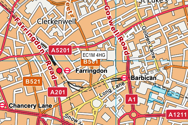 EC1M 4HG map - OS VectorMap District (Ordnance Survey) EC1M 4HG map - OS VectorMap District (Ordnance Survey)