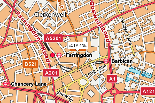 EC1M 4NE map - OS VectorMap District (Ordnance Survey) EC1M 4NE map - OS VectorMap District (Ordnance Survey)