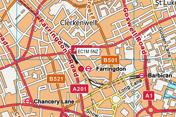 EC1M 5NZ map - OS VectorMap District (Ordnance Survey) EC1M 5NZ map - OS VectorMap District (Ordnance Survey)