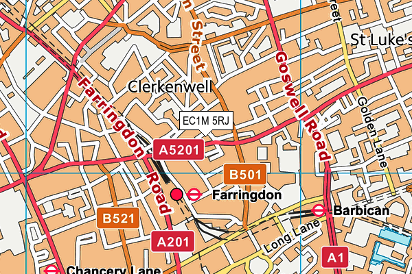 EC1M 5RJ map - OS VectorMap District (Ordnance Survey) EC1M 5RJ map - OS VectorMap District (Ordnance Survey)