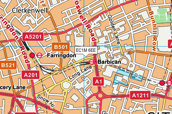 EC1M 6EE map - OS VectorMap District (Ordnance Survey) EC1M 6EE map - OS VectorMap District (Ordnance Survey)