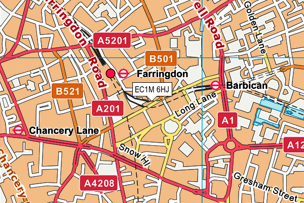 EC1M 6HJ map - OS VectorMap District (Ordnance Survey) EC1M 6HJ map - OS VectorMap District (Ordnance Survey)