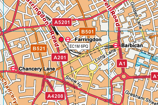 EC1M 6PQ map - OS VectorMap District (Ordnance Survey) EC1M 6PQ map - OS VectorMap District (Ordnance Survey)