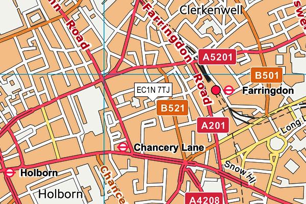 EC1N 7TJ map - OS VectorMap District (Ordnance Survey) EC1N 7TJ map - OS VectorMap District (Ordnance Survey)