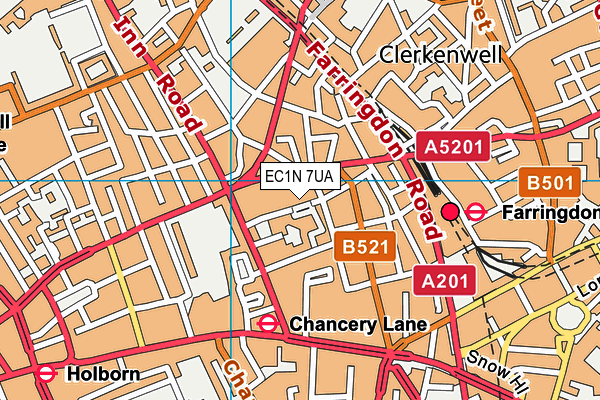 EC1N 7UA map - OS VectorMap District (Ordnance Survey) EC1N 7UA map - OS VectorMap District (Ordnance Survey)