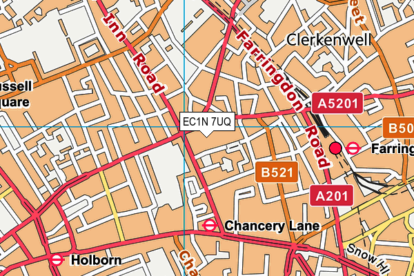 EC1N 7UQ map - OS VectorMap District (Ordnance Survey)