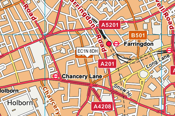 EC1N 8DH map - OS VectorMap District (Ordnance Survey)