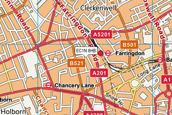 EC1N 8HB map - OS VectorMap District (Ordnance Survey) EC1N 8HB map - OS VectorMap District (Ordnance Survey)
