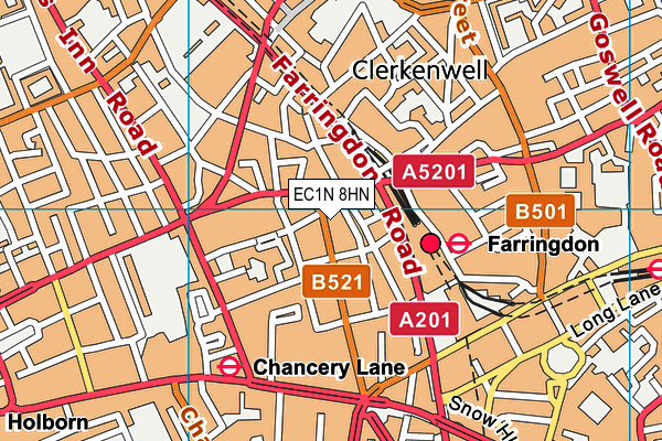 EC1N 8HN map - OS VectorMap District (Ordnance Survey) EC1N 8HN map - OS VectorMap District (Ordnance Survey)