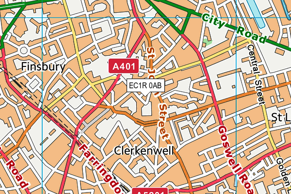EC1R 0AB map - OS VectorMap District (Ordnance Survey) EC1R 0AB map - OS VectorMap District (Ordnance Survey)