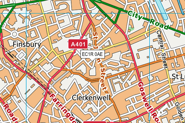 EC1R 0AE map - OS VectorMap District (Ordnance Survey) EC1R 0AE map - OS VectorMap District (Ordnance Survey)