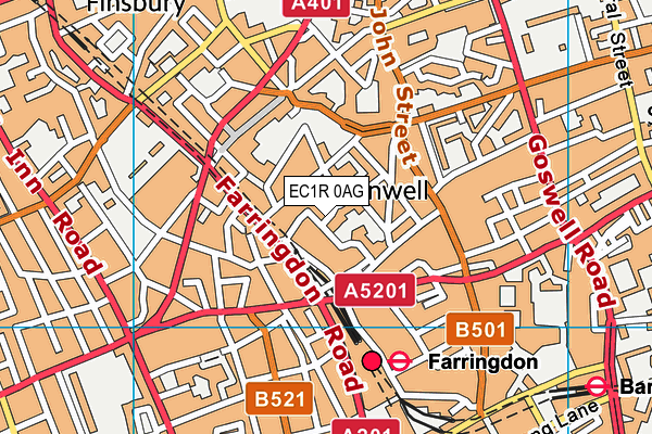 EC1R 0AG map - OS VectorMap District (Ordnance Survey) EC1R 0AG map - OS VectorMap District (Ordnance Survey)