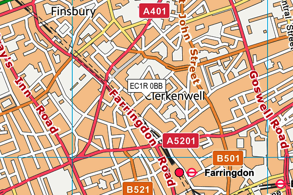 EC1R 0BB map - OS VectorMap District (Ordnance Survey) EC1R 0BB map - OS VectorMap District (Ordnance Survey)