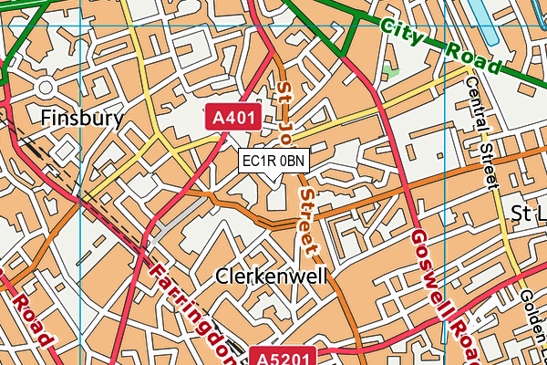 EC1R 0BN map - OS VectorMap District (Ordnance Survey) EC1R 0BN map - OS VectorMap District (Ordnance Survey)