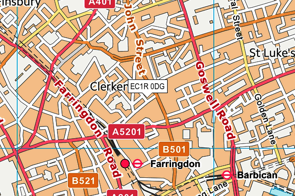 EC1R 0DG map - OS VectorMap District (Ordnance Survey) EC1R 0DG map - OS VectorMap District (Ordnance Survey)