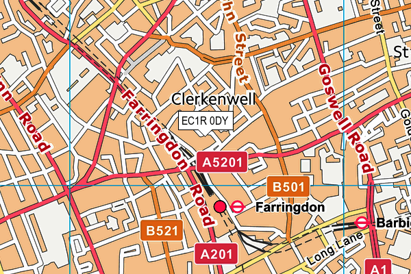 EC1R 0DY map - OS VectorMap District (Ordnance Survey) EC1R 0DY map - OS VectorMap District (Ordnance Survey)