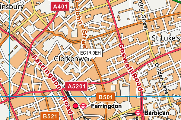 EC1R 0EH map - OS VectorMap District (Ordnance Survey) EC1R 0EH map - OS VectorMap District (Ordnance Survey)