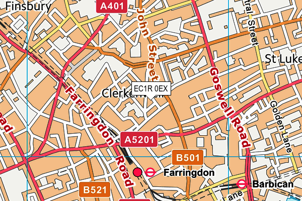 EC1R 0EX map - OS VectorMap District (Ordnance Survey) EC1R 0EX map - OS VectorMap District (Ordnance Survey)