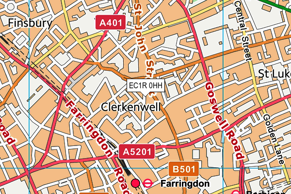 EC1R 0HH map - OS VectorMap District (Ordnance Survey) EC1R 0HH map - OS VectorMap District (Ordnance Survey)