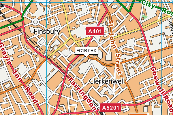 EC1R 0HX map - OS VectorMap District (Ordnance Survey)