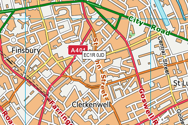 EC1R 0JD map - OS VectorMap District (Ordnance Survey) EC1R 0JD map - OS VectorMap District (Ordnance Survey)