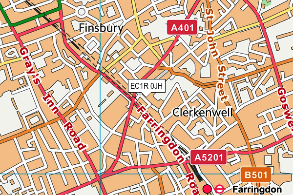 EC1R 0JH map - OS VectorMap District (Ordnance Survey) EC1R 0JH map - OS VectorMap District (Ordnance Survey)