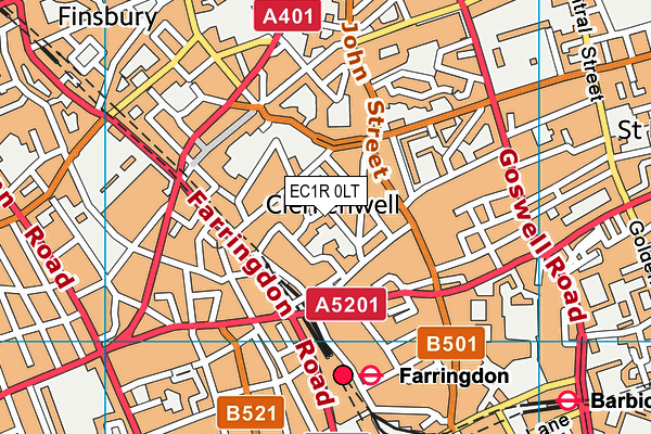 EC1R 0LT map - OS VectorMap District (Ordnance Survey) EC1R 0LT map - OS VectorMap District (Ordnance Survey)