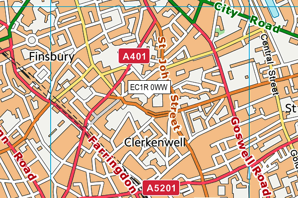 EC1R 0WW map - OS VectorMap District (Ordnance Survey) EC1R 0WW map - OS VectorMap District (Ordnance Survey)
