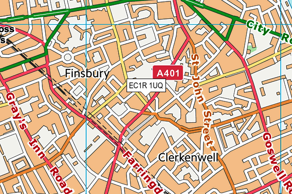 EC1R 1UQ map - OS VectorMap District (Ordnance Survey) EC1R 1UQ map - OS VectorMap District (Ordnance Survey)